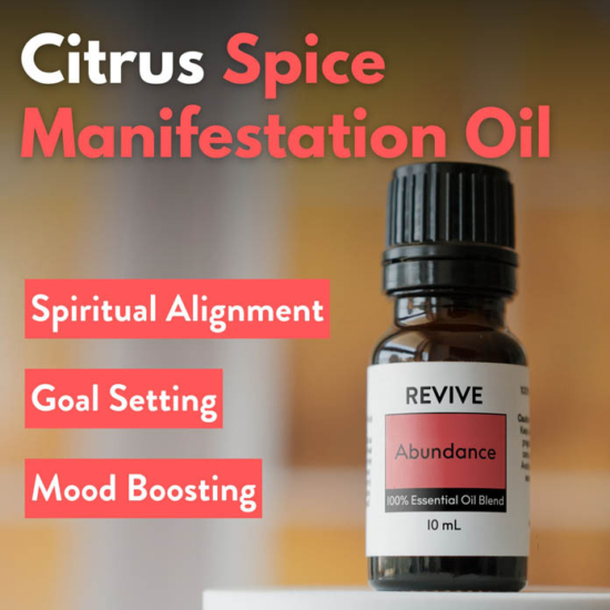 Did you know that you can use Essential Oils to help with manifestation? The first step to do this is using an Essential Oil blend that is associated with prosperity and positive energy. That is where REVIVE Abundance comes in. Composed of oils that are known in various cultures to be valuable, this synergy not only smells amazing, but brings a desired spiritual component. With oils like Orange used for joy, Ginger for motivation, and Frankincense for higher vibration, this blend is the perfect partner for your Abundance ritual or when you just want to enjoy its citrusy, woody and spicy scent.




REVIVE Abundance is a proprietary blend of Bergamot, Black Spruce, Frankincense, Lavender, Rose, and Pink Lotus oils.




	
		
			

Free Shipping & Returns

		 
	 


	
		
			
GC/SM tested (Certified Pure)


		 
	 


	
		
			
No MLM Hassle