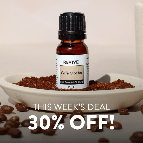 Who doesn’t love the aroma of a cozy cafe in the fall? When the weather is brisk and you just want to warm up with a comforting mug of sweet coffee… well, this is it! REVIVE Cafe Mocha is a rich, decadent, and creamy scent that will both calm and uplift you. This enticing blend is a sensory delight that will surely bring an overall sense of well-being.




REVIVE Cafe Mocha is a proprietary blend of Weeping Cypress, Vanilla, Tamanu, Butter, Coconut, Cassia, Texas Cedarwood, Cocoa, Fenugreek, Coffee, and White Oud oils.




	
		
			

Free Shipping & Returns

		 
	 


	
		
			
GC/SM tested (Certified Pure)


		 
	 


	
		
			
No MLM Hassle