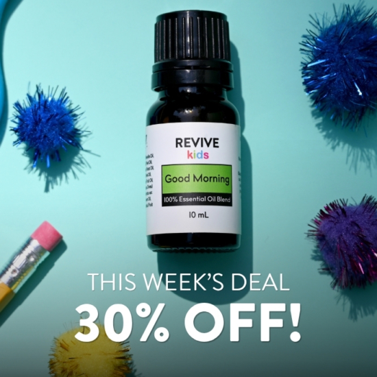 We all know the struggle of waking up before you want to and trying to get moving. It can be really hard some days, especially for little ones. When those days hit, REVIVE Good Morning is here! This bright, fresh, and uplifting blend is designed to awaken the senses, uplift your mood, and energize your mind so that you can start your day. This kid safe synergy is the perfect addition to your morning routine, and this oil of the month is just in time as the new school year rolls around too.




REVIVE Good Morning is a proprietary blend of Spruce, Grapefruit, Vetiver, Lime, Black Pepper, Eucalyptus Dives, Ylang Ylang, and Litsea Cubeba Oil


	
		
			

Free Shipping & Returns

		 
	 


	
		
			
GC/SM tested (Certified Pure)


		 
	 


	
		
			
No MLM Hassle