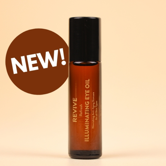 Your eyes are the windows to the world. With our NEW REVIVE REFRESH ILLUMINATING EYE OIL, your eyes will look brighter and feel more refreshed. Formulated with a blend of hydrating oils, nurturing botanicals and enriched with caffeine to promote circulation, depuff the eye and improve the look and appearance of fine lines and wrinkles. Wake up your under-eyes and let REVIVE bring your eyes to a younger looking you.

	
		
			
Free Shipping & Returns

		 
	 


	
		
			
GC/SM tested (Quality Tested)


		 
	 


	
		
			
No MLM Hassle