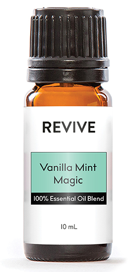 Vanilla Mint Magic is a refreshingly sweet blend that captures the sparkle and wonder of winter. With the warmth of Clove and Vanilla and the cool of Wintergreen and Spruce, it is the perfect balance of everything the holiday season has to offer. This unique blend brings feelings of comfort and grounding while encouraging you to breathe deep and take it all in. We love how this aroma can create a magical and uplifting atmosphere any time of year.


REVIVE Vanilla Mint Magic is a proprietary blend of Vanilla, Wintergreen, Black Spruce, Elemi, and Clove




	
		
			

Free Shipping & Returns

		 
	 


	
		
			
GC/SM tested (Certified Pure)


		 
	 


	
		
			
No MLM Hassle