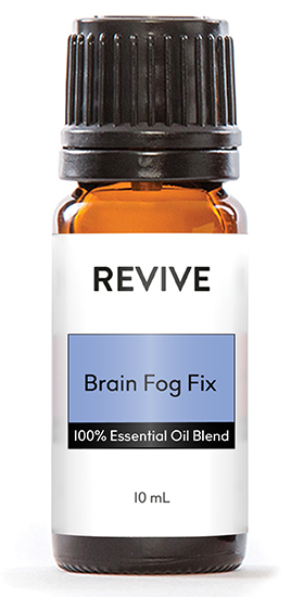 Whether it’s travel, lack of sleep, or just being overwhelmed, sometimes we can feel mentally hazy, sluggish, or we just can’t seem to focus. This condition is called Brain Fog, and it can be super challenging to get over when you need to work or get things done. The good news is that REVIVE’s Brain Fog Fix can really help! With Rosemary to enhance memory, Spearmint and citrus for mental stimulation, and Cedarwood and Vetiver for grounding, this blend as a whole can support cognitive performance. Plus, when it is used regularly, it can continue to benefit your mind as you get the long term effects of olfactory enrichment which can have a positive impact on brain health.





REVIVE Brain Fog Fix is a proprietary blend of Lime, Virginia Cedarwood, Orange, Pine, Rosemary, Vetiver, and Spearmint


	
		
			

Free Shipping & Returns

		 
	 


	
		
			
GC/SM tested (Certified Pure)


		 
	 


	
		
			
No MLM Hassle
