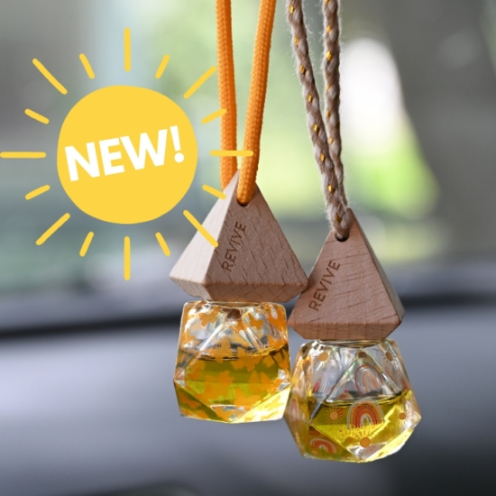 We're excited to announce a NEW design of our Revive Hanging Diffusers, the most stylish way to diffuse your favorite Revive Essential Oils in your car, closet, or any small room!
These diffusers operate without water, batteries, or electricity, offering a simple and elegant solution. The two-piece set includes two unique designs—Rainbows and Butterflies—along with a funnel for easy filling of the glass diffusers.
Say goodbye to harmful toxic chemical fresheners and enjoy the pure benefits of our essential oils with these beautiful new diffusers!

	
		
			
Free Shipping & Returns

		 
	 


	
		
			
GC/SM tested (Quality Tested)


		 
	 


	
		
			
No MLM Hassle