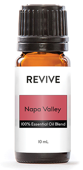 This sophisticated blend is inspired by the breathtaking vineyards of wine country. Bright citrus notes are layered with warm woods, soft florals, and earthy depth, creating an aroma as complex as a fine wine. REVIVE Napa Valley brings the essence of a peaceful vineyard into your own home.




REVIVE Napa Valley is a proprietary blend of Sweet Wormwood, Red Mandarin, Chinese Cedarwood, Clary Sage, Gurjun Balsam, Patchouli, Green Cognac, Texas Cedarwood, Jasmine, Douglas Fir, and Nootka Tree.


	
		
			

Free Shipping & Returns

		 
	 


	
		
			
GC/SM tested (Certified Pure)


		 
	 


	
		
			
No MLM Hassle