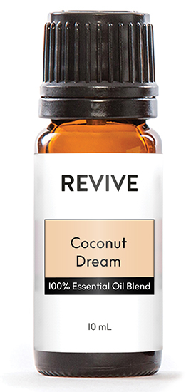 It is time to escape to your own tropical paradise with Coconut Dream! This exotic blend is a luxurious and rich aroma that envelops you in a warm embrace. With creamy Coconut and Vanilla at the forefront, and the warmth of Magnolia and Peru Balsam melding with gentle citrus notes and a little bit of earth and spice, this well-rounded scent really is a dream!




REVIVE Coconut Dream is a proprietary blend of Cedarwood, Vanilla, Weeping Cypress, Lime, Coconut, Guaiacwood, Peru Balsam, Amyris, Bergamot, Elemi, Cassia, and Magnolia.


	
		
			

Free Shipping & Returns

		 
	 


	
		
			
GC/SM tested (Certified Pure)


		 
	 


	
		
			
No MLM Hassle