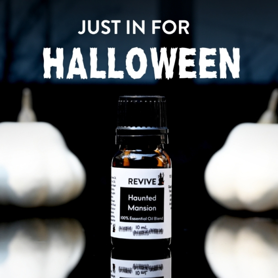 Boo! It’s October, the spookiest month of the year. So, of course we are going to echo the season with the perfect new oil of the month. Haunted Mansion challenges you to step inside that sinister old house on the hill and tour the dark rooms full of cobwebs and fright! This mysterious and spine-tingling scent will have you screaming in delight.


REVIVE Haunted Mansion is a proprietary blend of Blood Orange, Black Pepper, Frankincense, Buddha Wood, Patchouli, Copaiba Balsam, Vetiver, Gurjun Balsam, Benzoin Resin, Vanilla Extract, and Labdanum



	
		
			

Free Shipping & Returns

		 
	 


	
		
			
GC/SM tested (Certified Pure)


		 
	 


	
		
			
No MLM Hassle