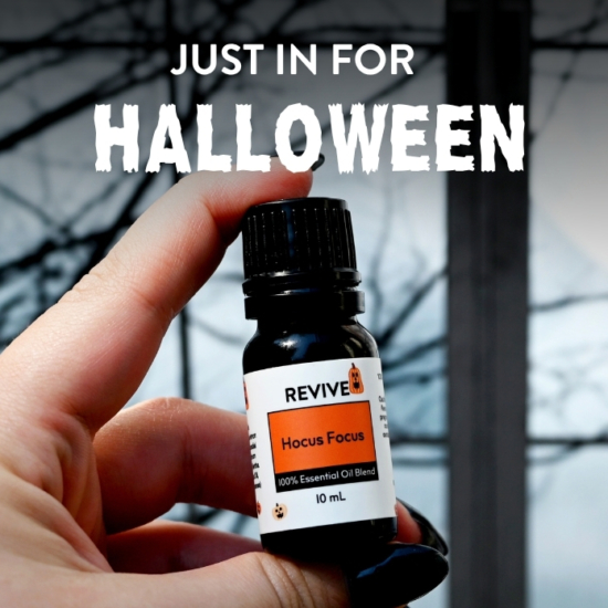 Back for only a limited time this Spooky Season!
There is nothing more scary then when you can't focus, but there is no need to fear! Now just say the magic words Let's Diffuse Hocus Focus and you are sure to kick it into high gear!
 This is a REVIVE Signature Blend. Even better, this blend is great for using with kiddos!


REVIVE Hocus Focus is a proprietary blend of  Rosemary, Lemon, Grapefruit, Basil, Peppermint, and Frankincense (Boswellia Carterii) Essential Oils.





	
		
			
Free Shipping & Returns

		 
	 


	
		
			
GC/SM tested (Certified Pure)


		 
	 


	
		
			
No MLM Hassle
